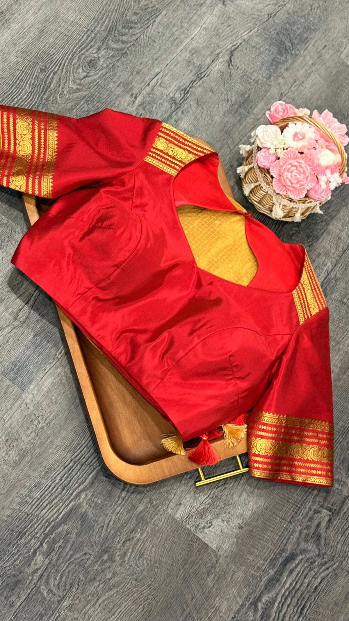 Pure Mysore crapes in checks pattern