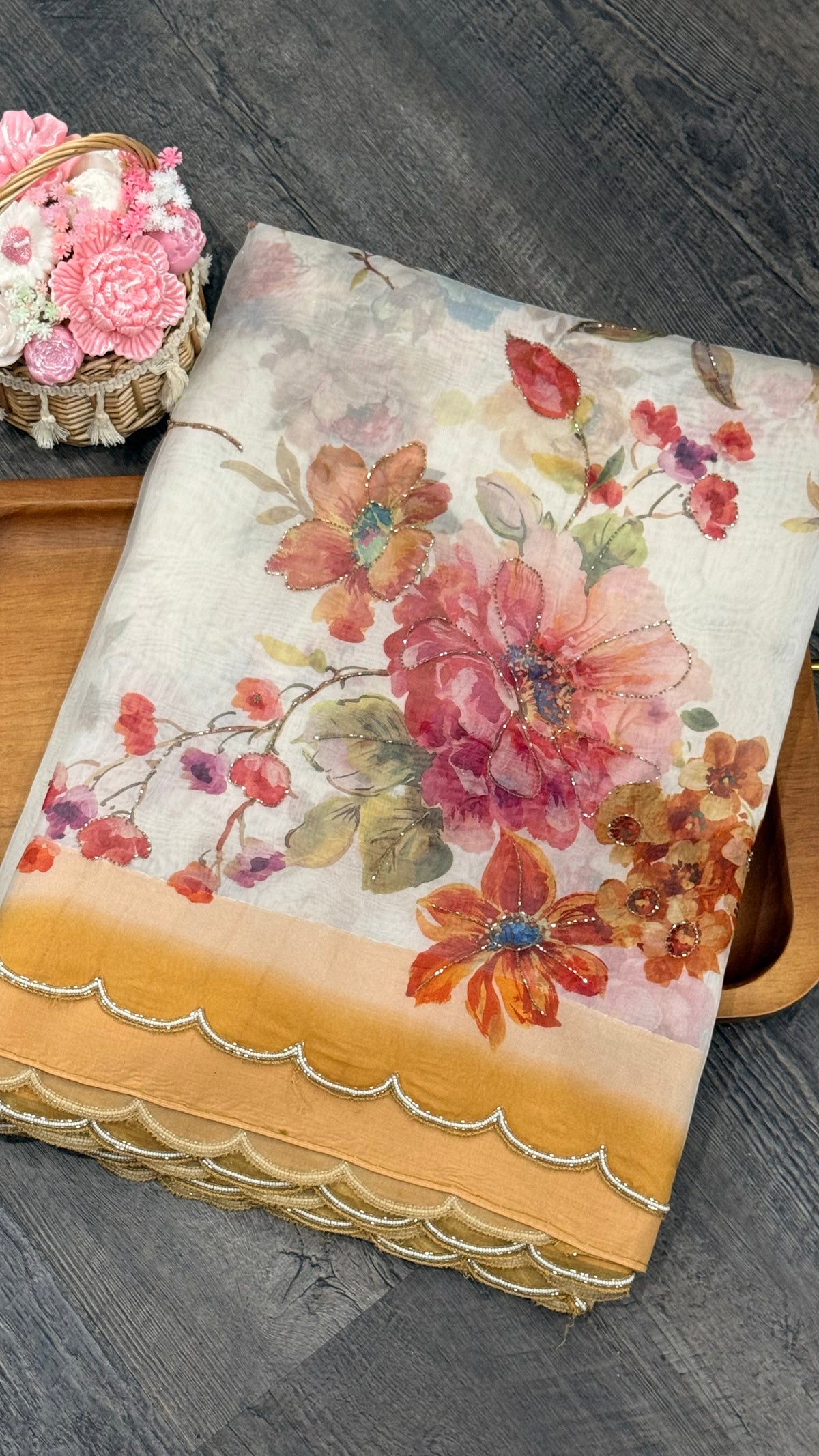 Organza with digital print