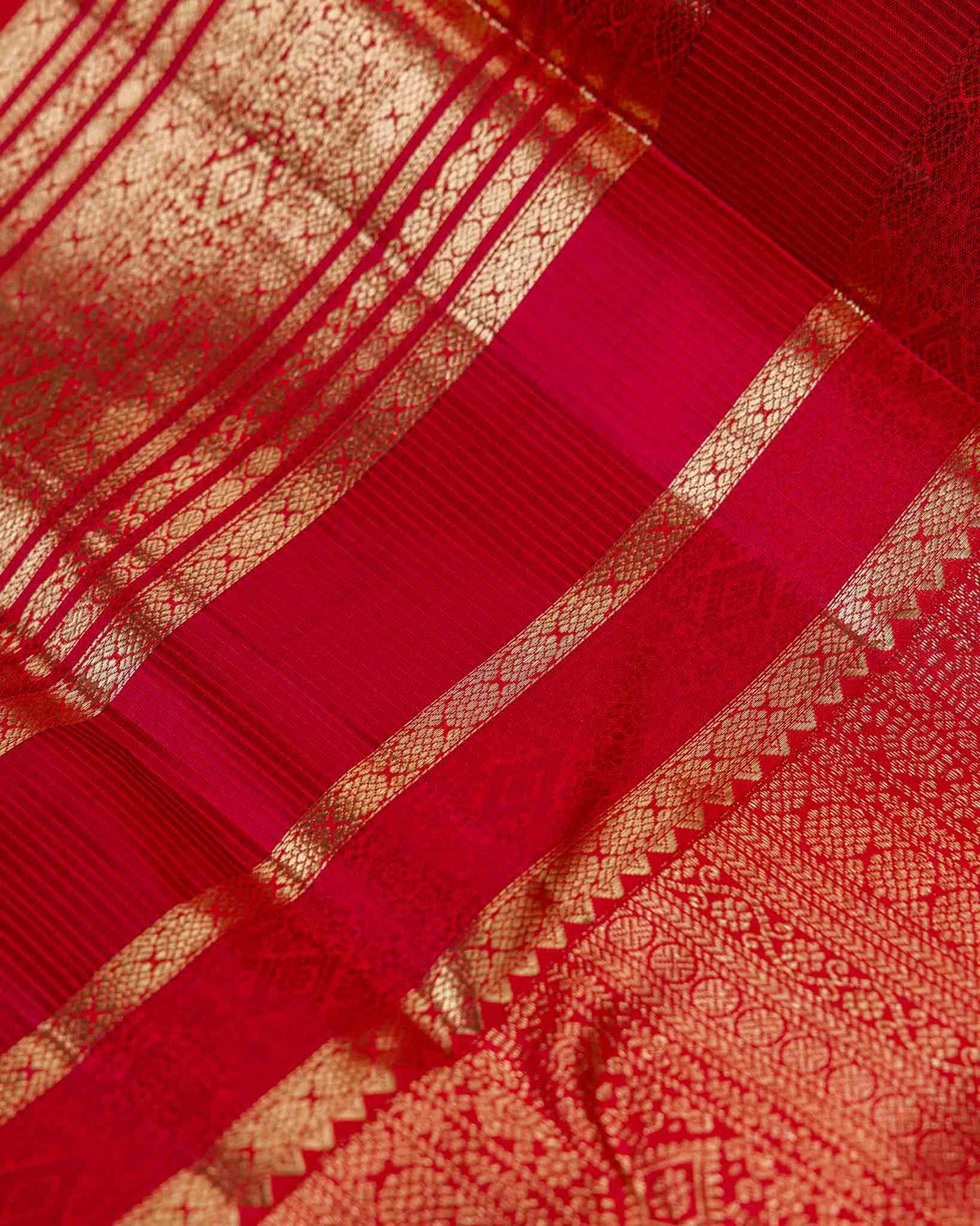 Mint Green & Red Real Zari Pure Kanjivaram
