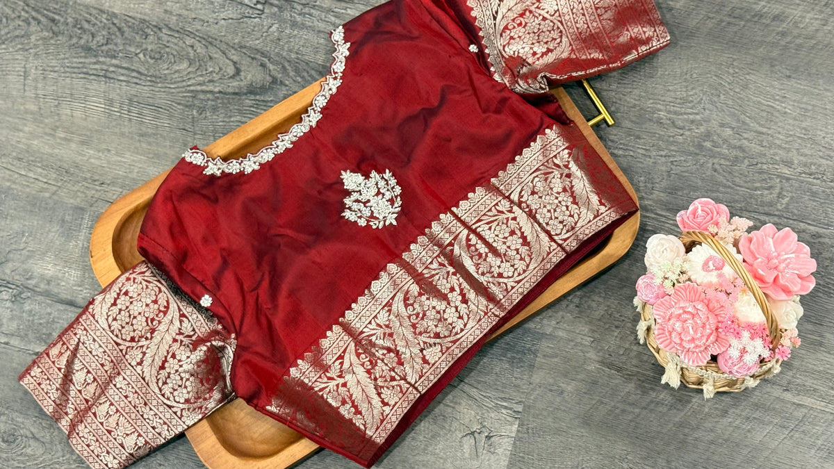 Pure Venkatagiri in red with horizontal zari stripes