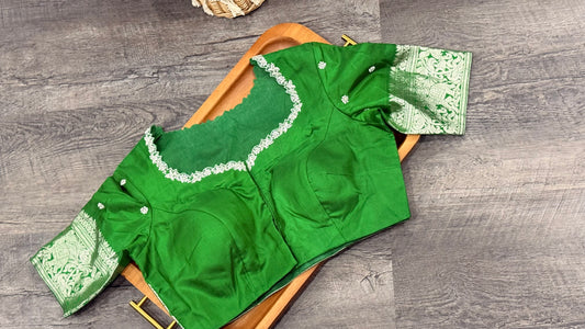 Pure Venkatagiri in light green and parrot green