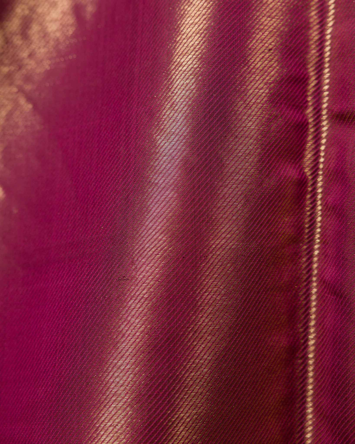 Magenta Pink & Deep Brown Pure Kanjivaram with Maggam Work Blouse
