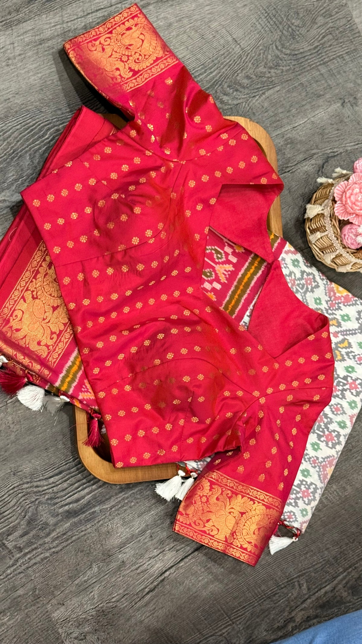 Pure Ikkat with Kanchi border