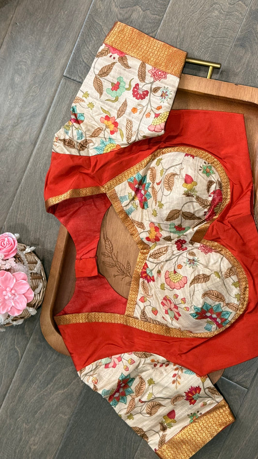 Pure Mysore crepe silk saree with customised blouse 120GSM