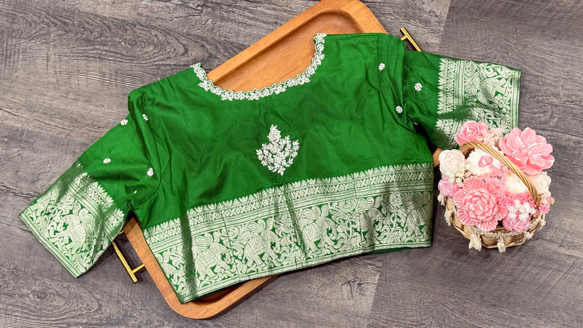 Pure Venkatagiri in light green and parrot green