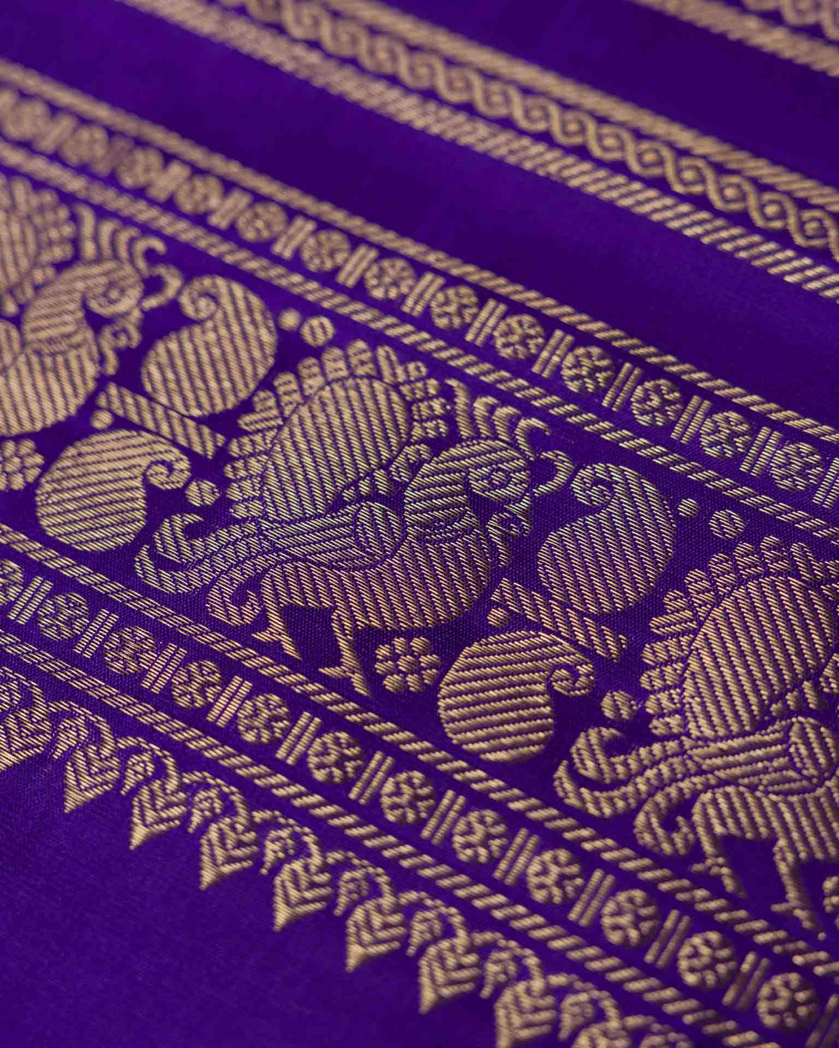 Pure brocade kanjivaram with Maggam work blouse