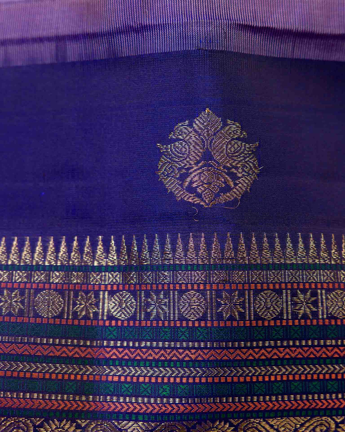 Pure 2gm kanjivaram in light onion pink and blue