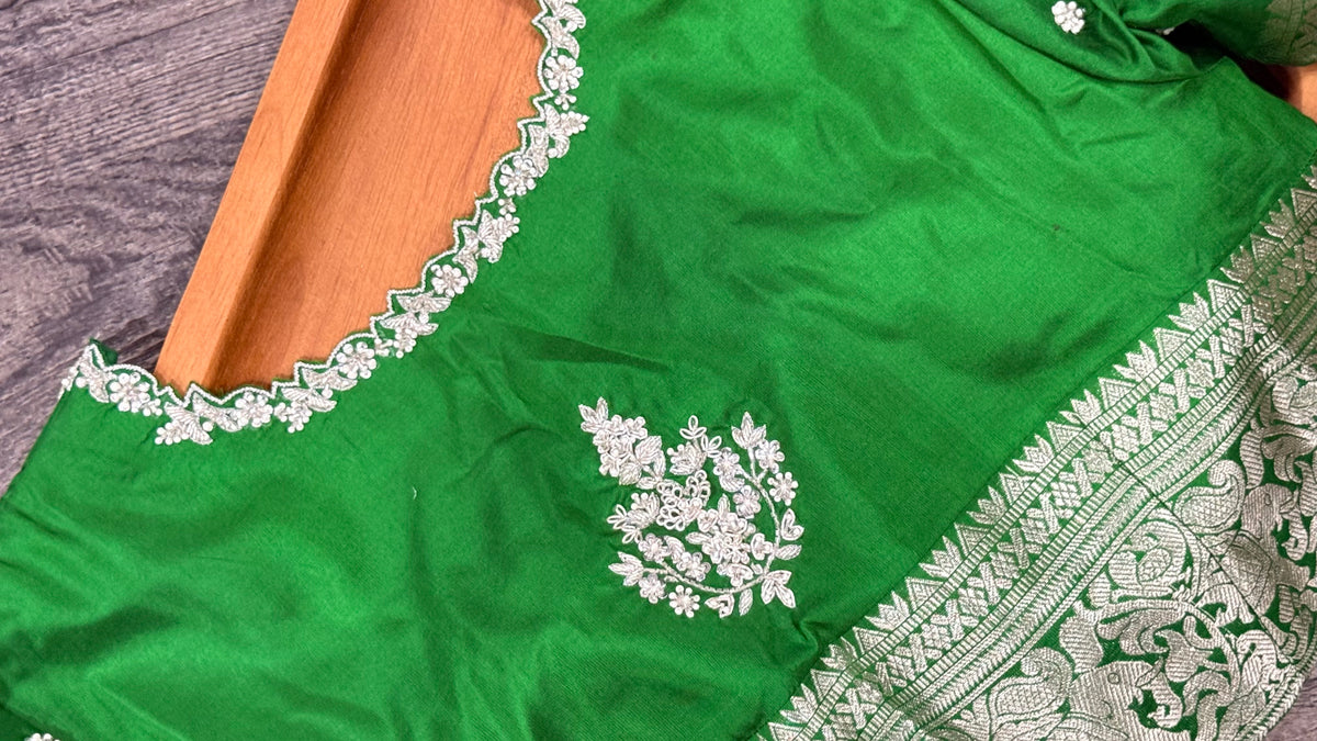 Pure Venkatagiri in light green and parrot green