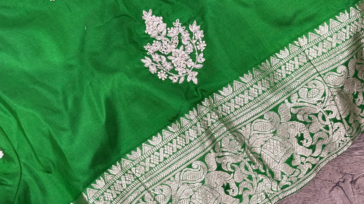 Pure Venkatagiri in light green and parrot green