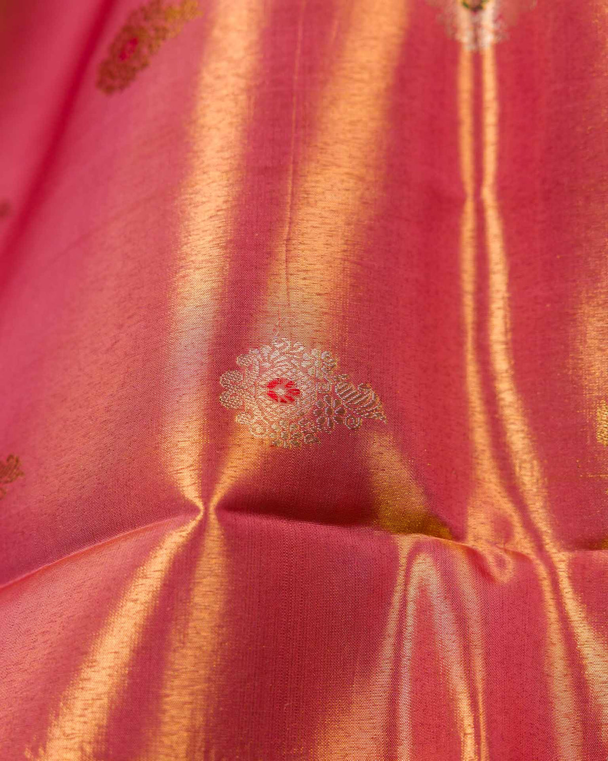 Pure tissue kanjivaram with Maggam work blouse