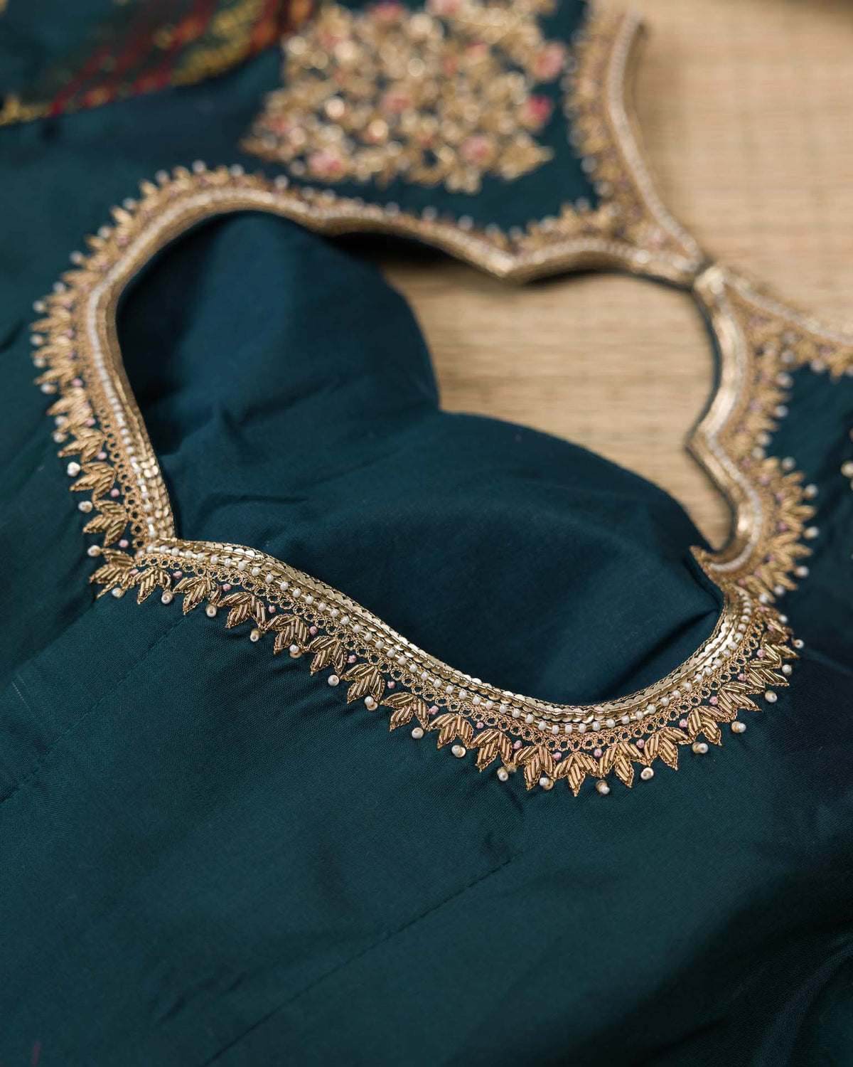 Pure real zari kanjivaram in 2gm in baby pink and peacock green