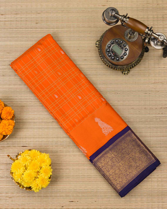 Pure real zari kanjivaram paired with raw silk Maggam work blouse