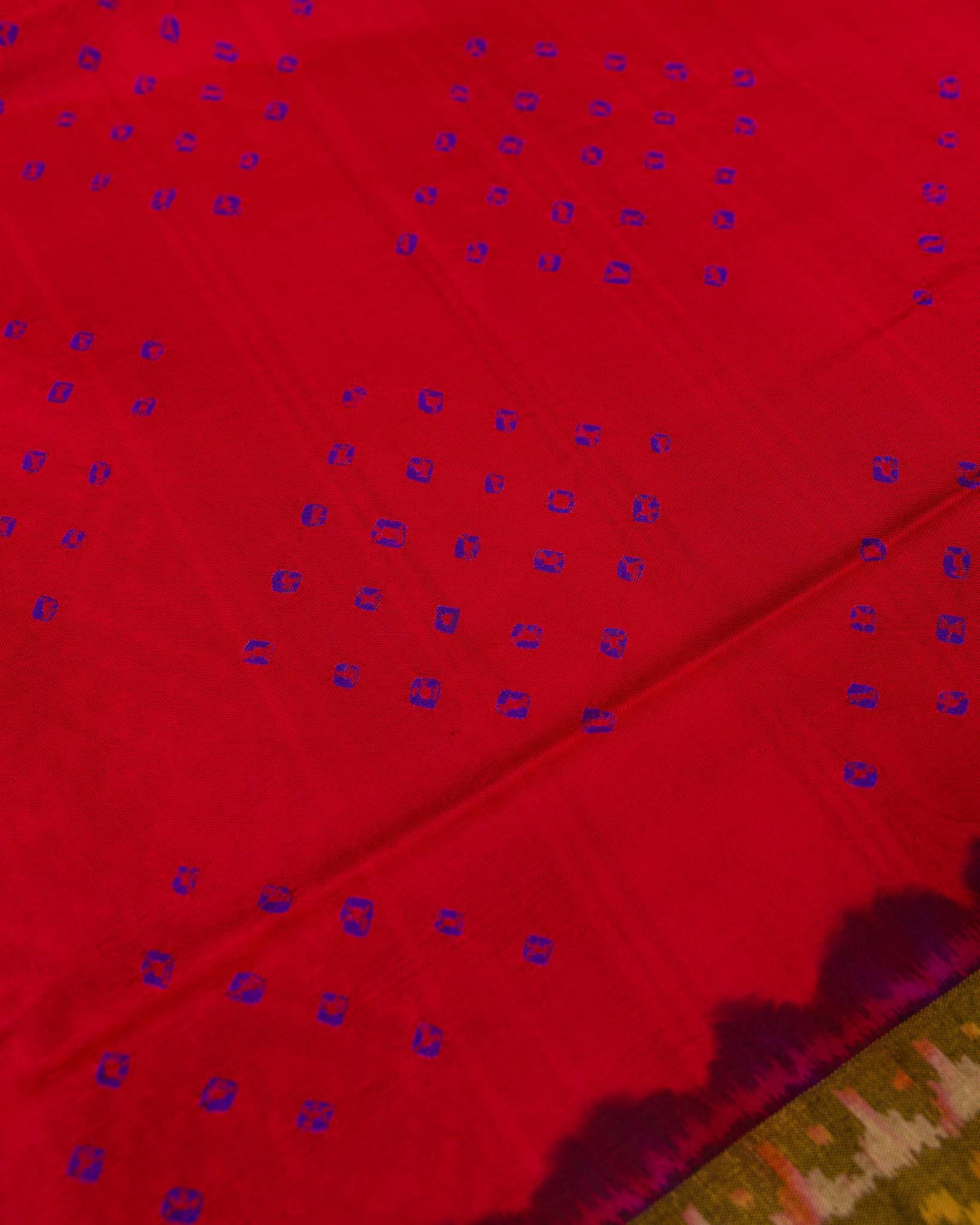 Red & Purple Pure Patola Bandhani Saree