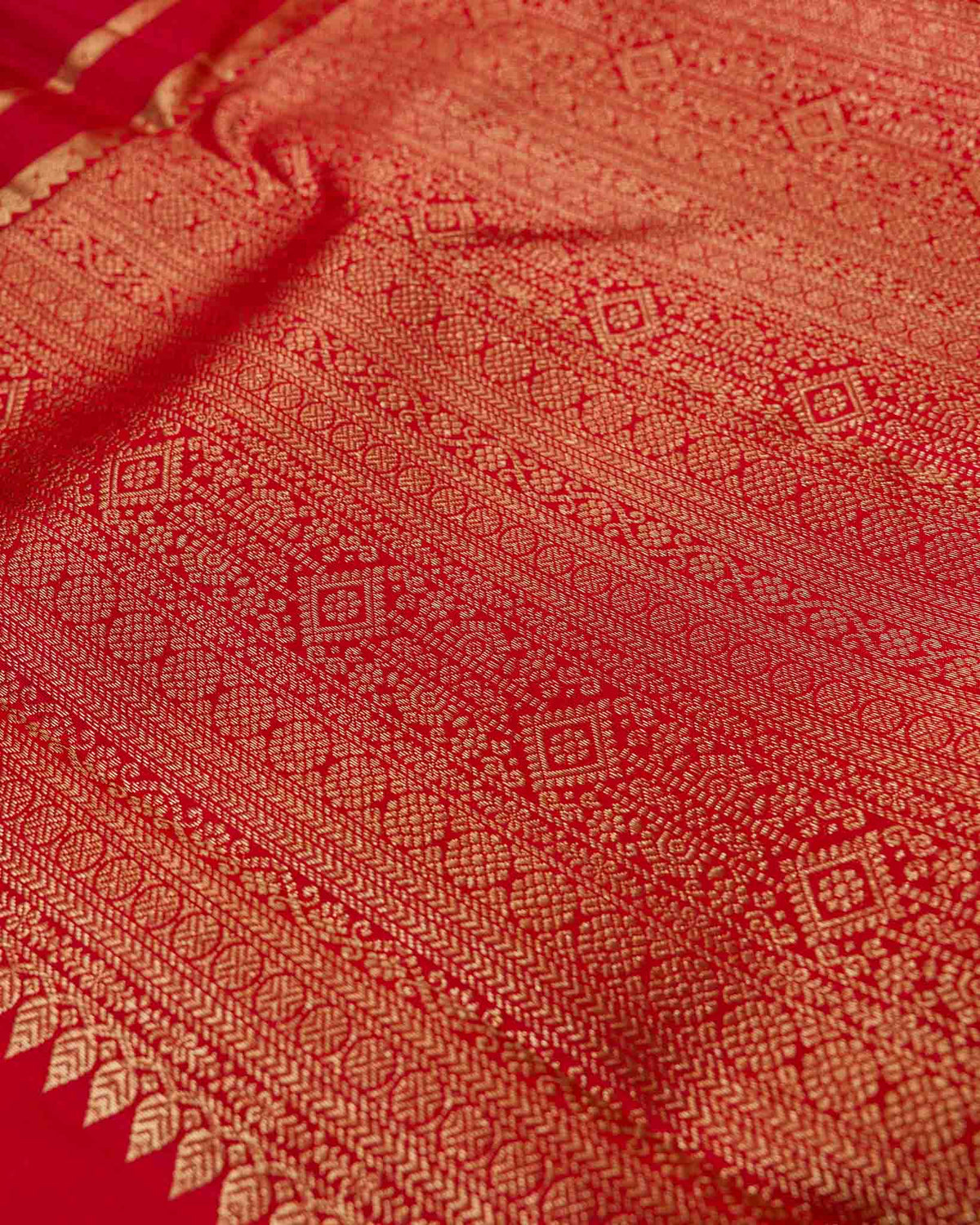 Mint Green & Red Real Zari Pure Kanjivaram