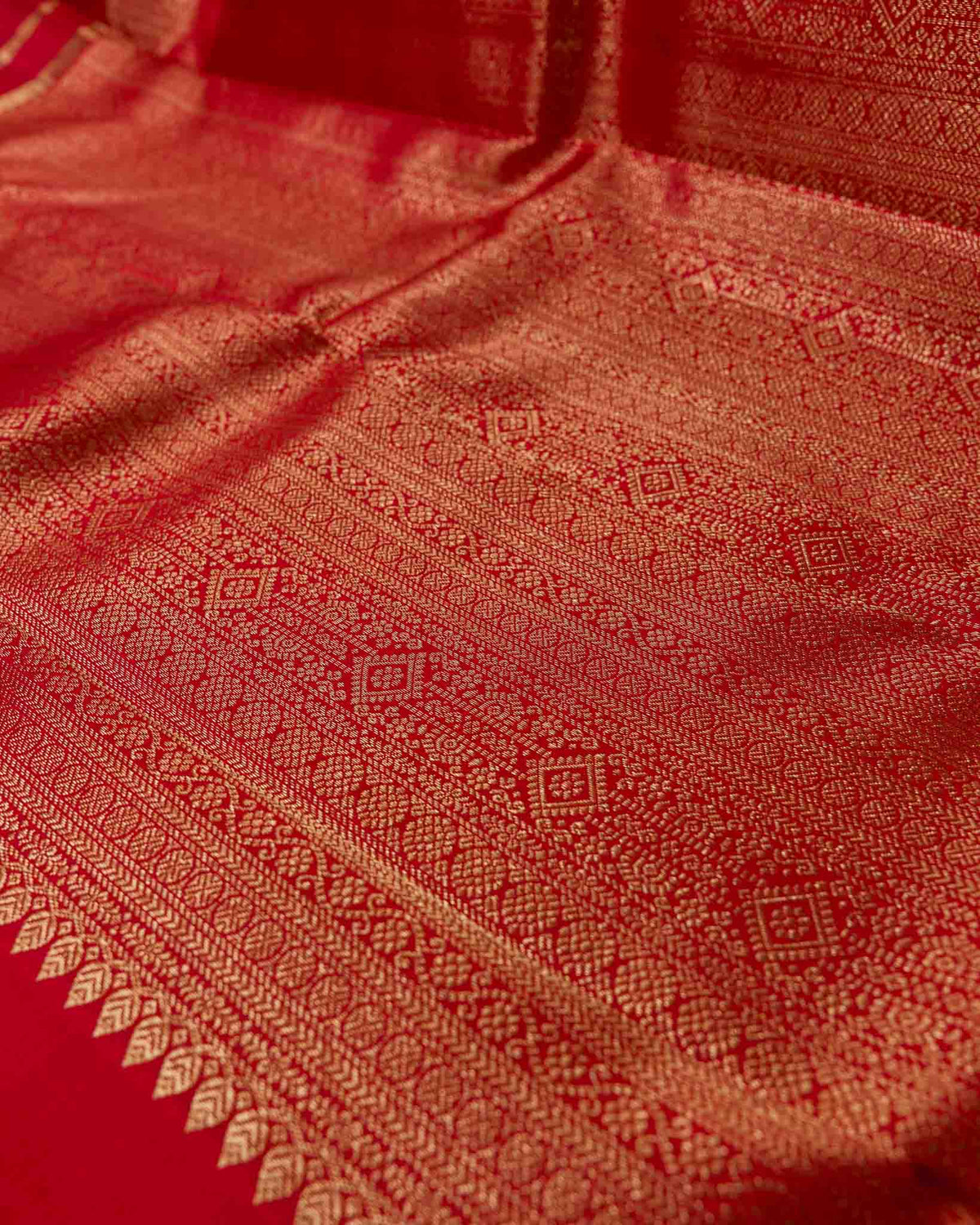 Mint Green & Red Real Zari Pure Kanjivaram