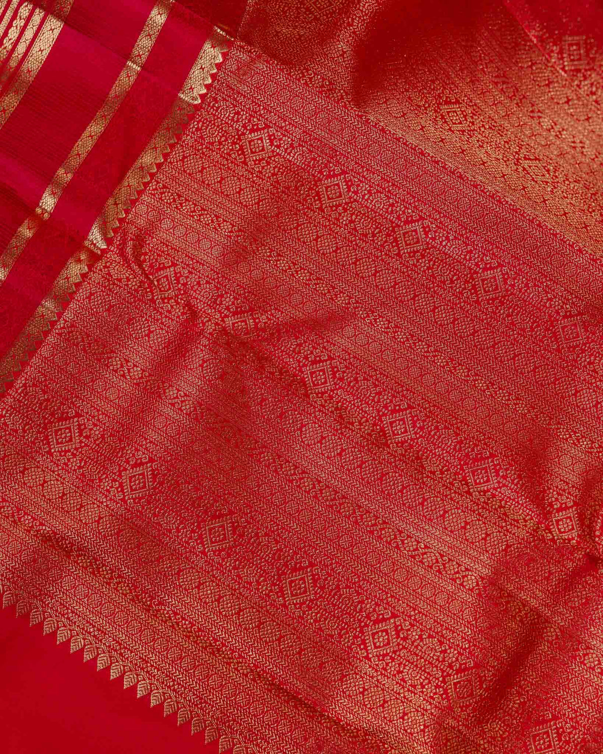 Mint Green & Red Real Zari Pure Kanjivaram