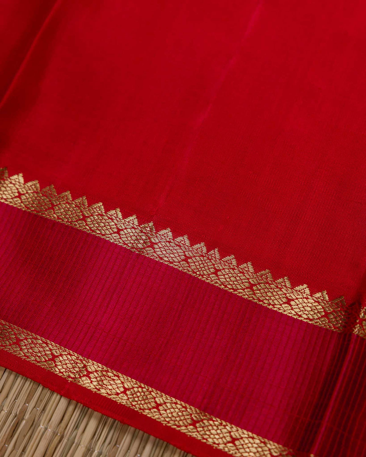 Mint Green & Red Real Zari Pure Kanjivaram