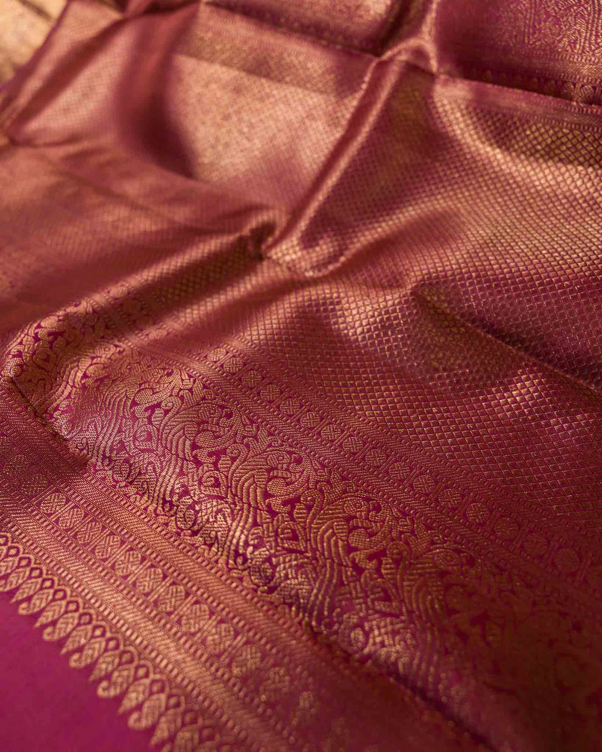 Yellow & Wine Gandaberunda Motif Pure zari Kanjivaram