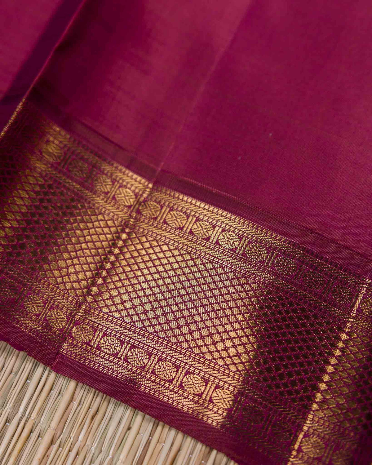 Yellow & Wine Gandaberunda Motif Pure zari Kanjivaram