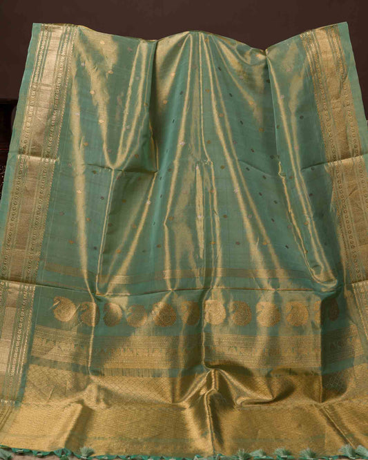 Pastel Green Pure Tissue Gadwal