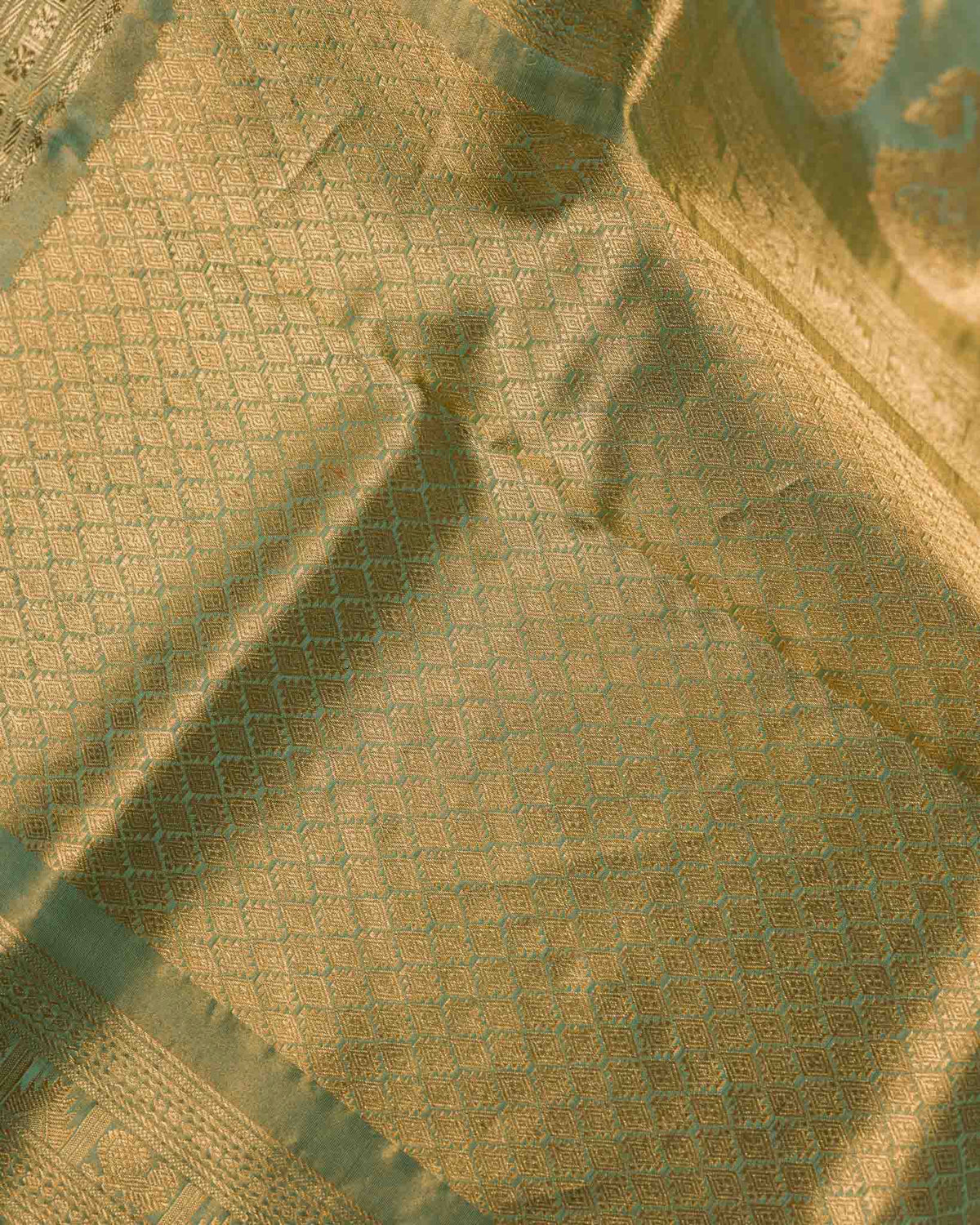 Pastel Green Pure Tissue Gadwal