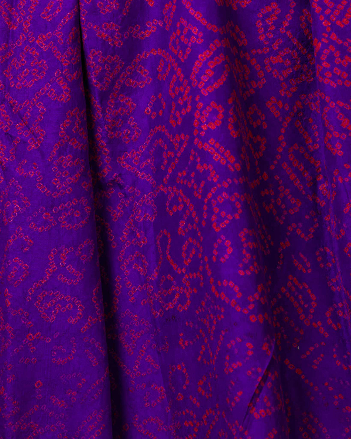 Royal Purple & Rani Pink Pure Patola Bandhani Saree