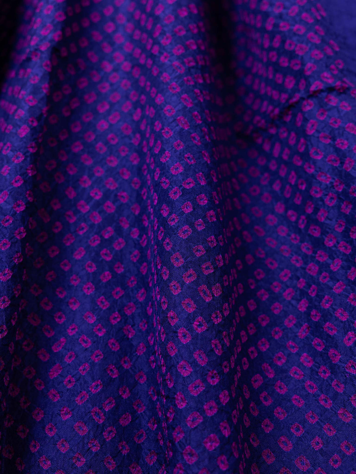 Bluish Purple & Rani Pink Patola Bandhani Saree