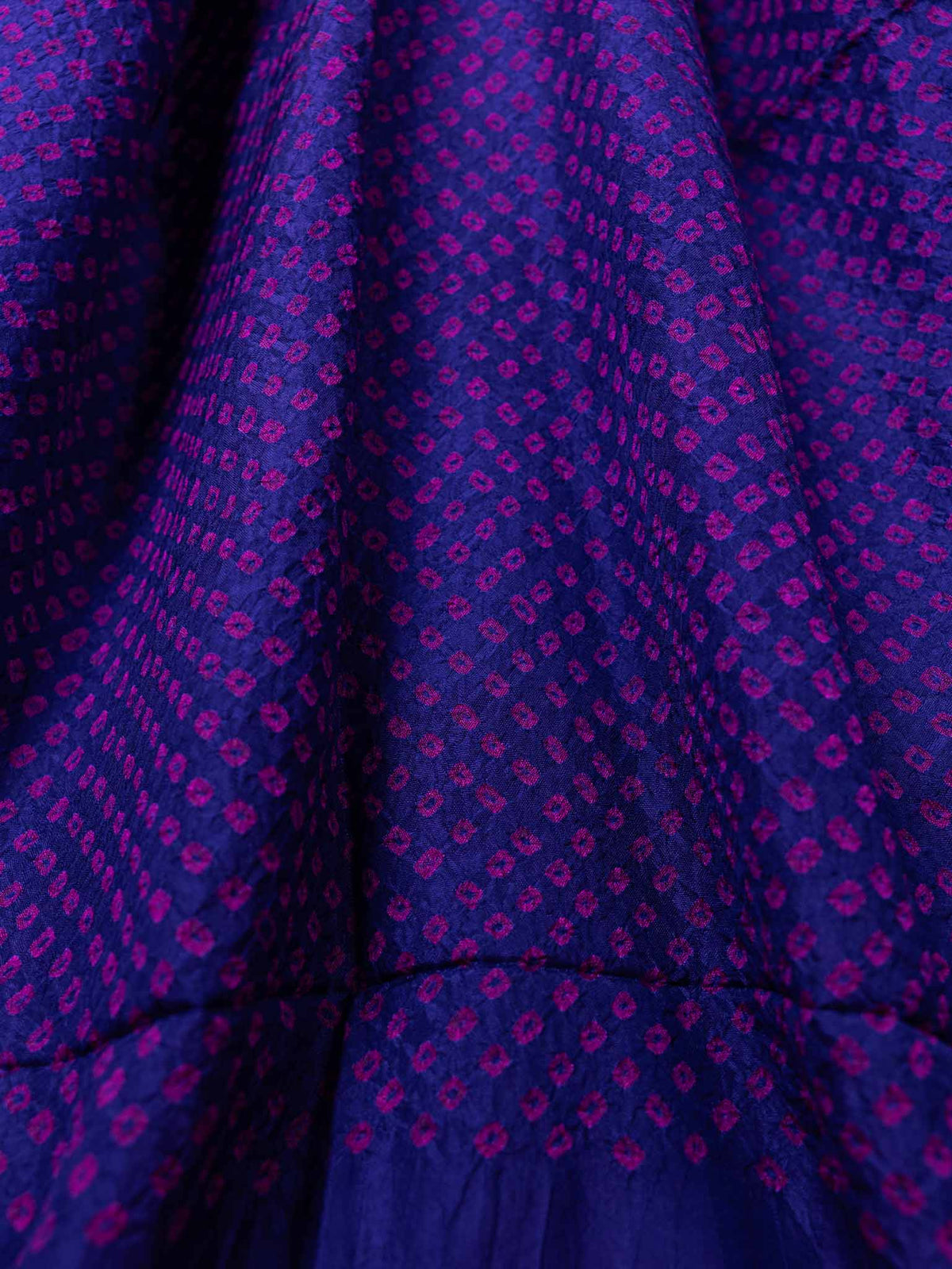 Bluish Purple & Rani Pink Patola Bandhani Saree