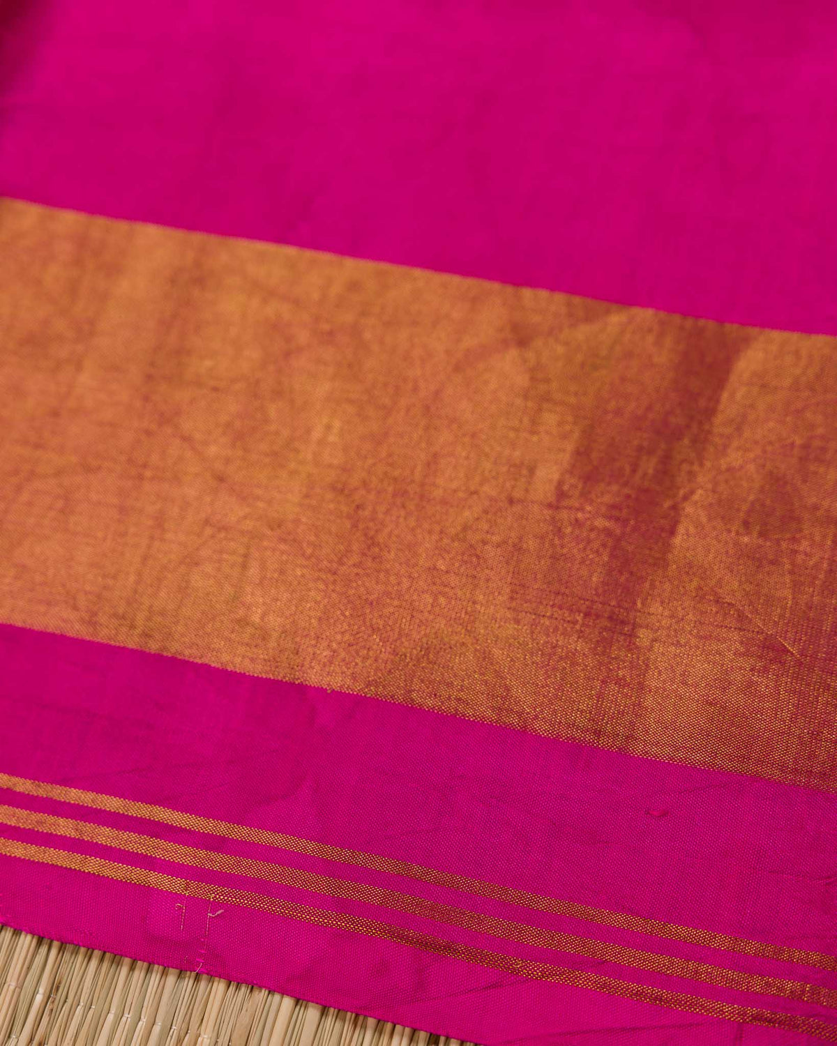 Bluish Purple & Rani Pink Patola Bandhani Saree