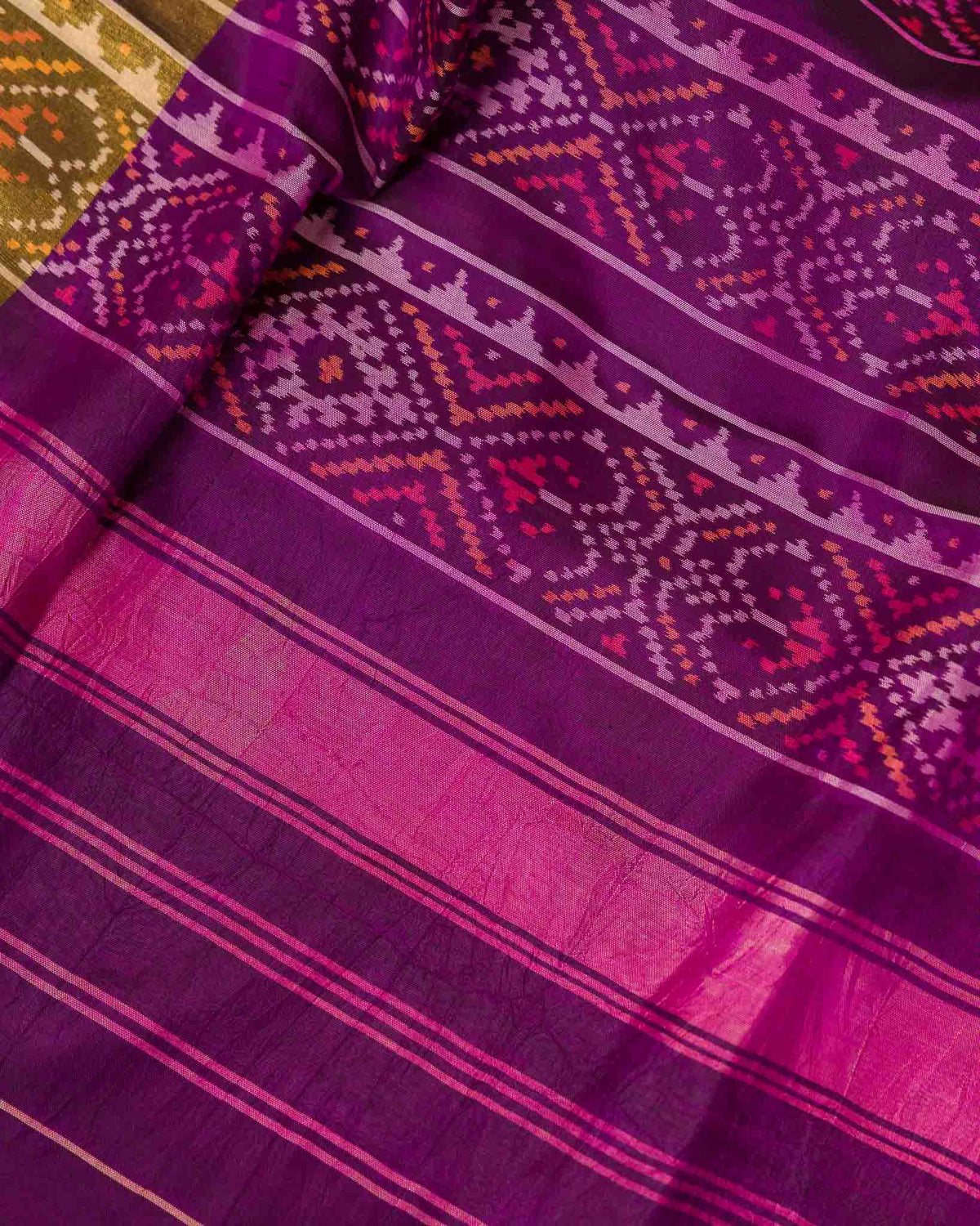 Red & Purple Pure Patola Bandhani Saree