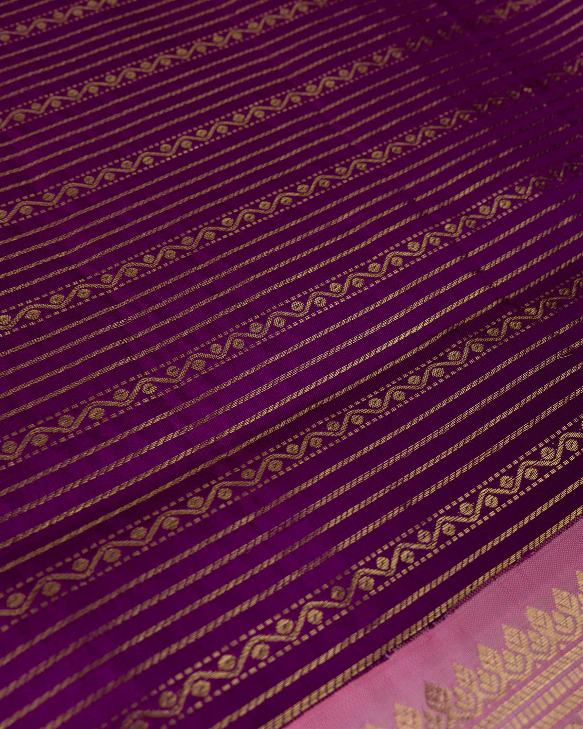 Pure Kanjivaram with Veldhari Weave & Maggam Blouse