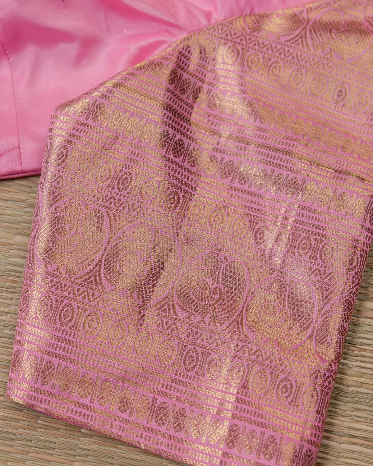 Pure Kanjivaram with Veldhari Weave & Maggam Blouse