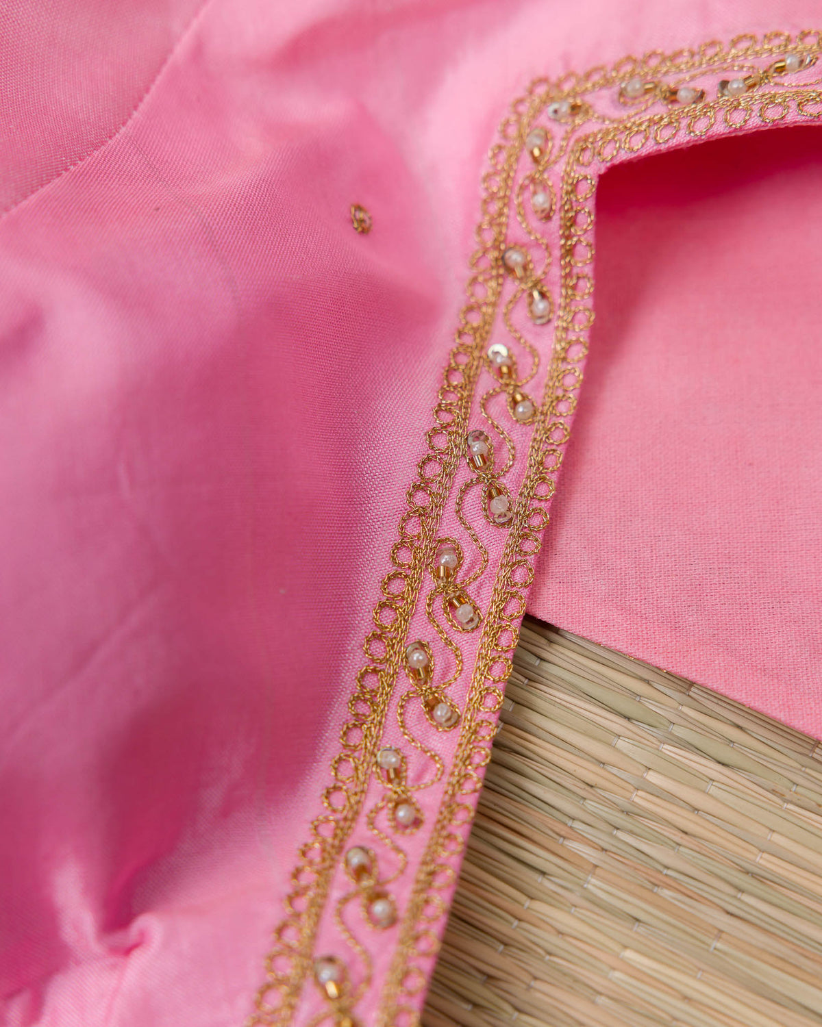 Pure Kanjivaram with Veldhari Weave & Maggam Blouse