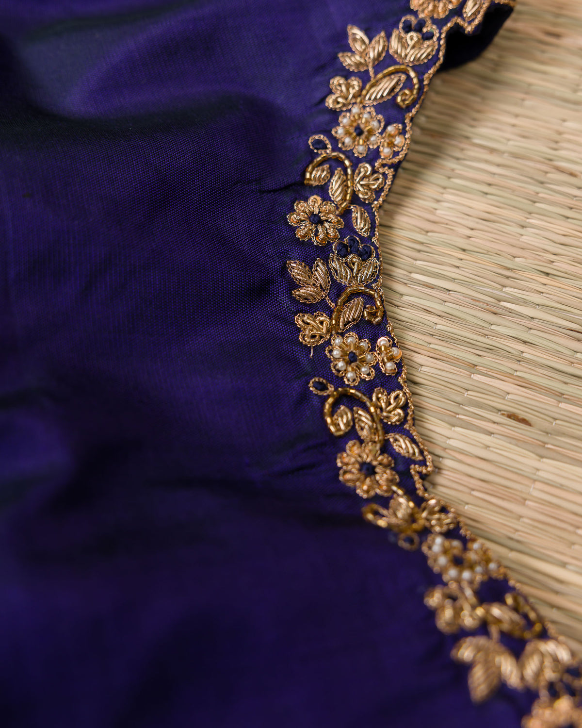 Pink & Blue 1 GM Kanjivaram – Classic Checks