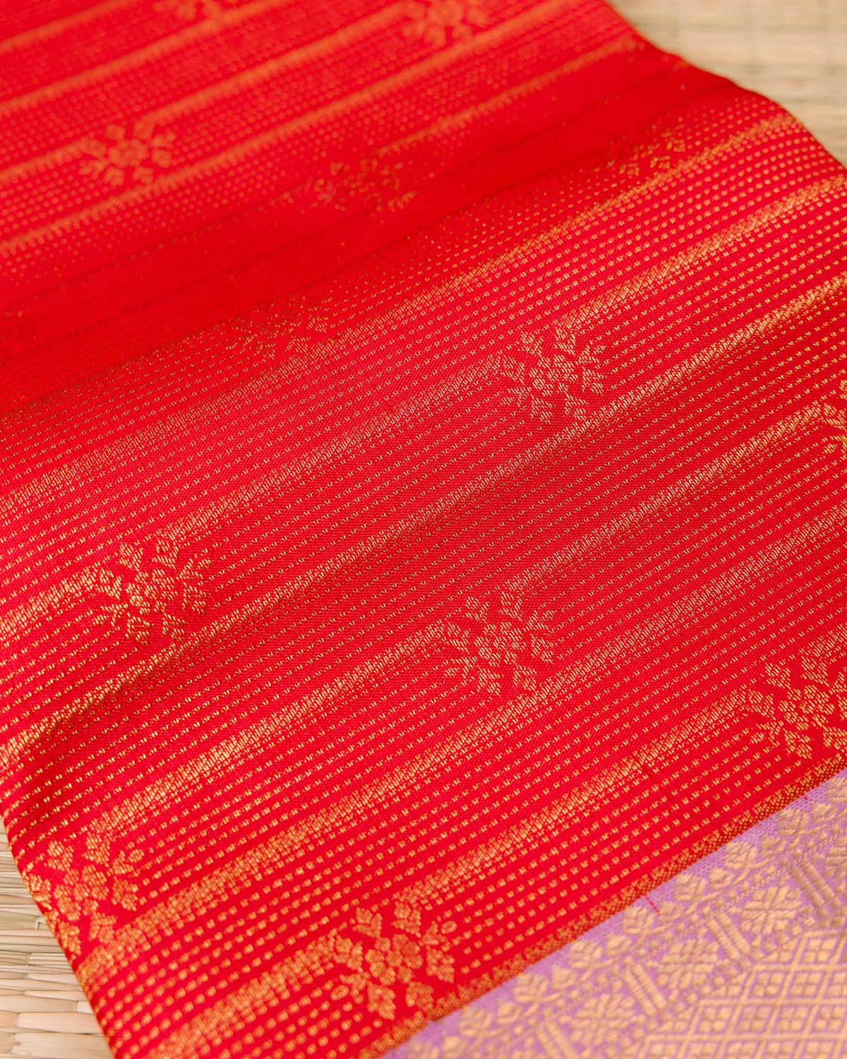 Orangish Red & Pink 1 GM Kanjivaram
