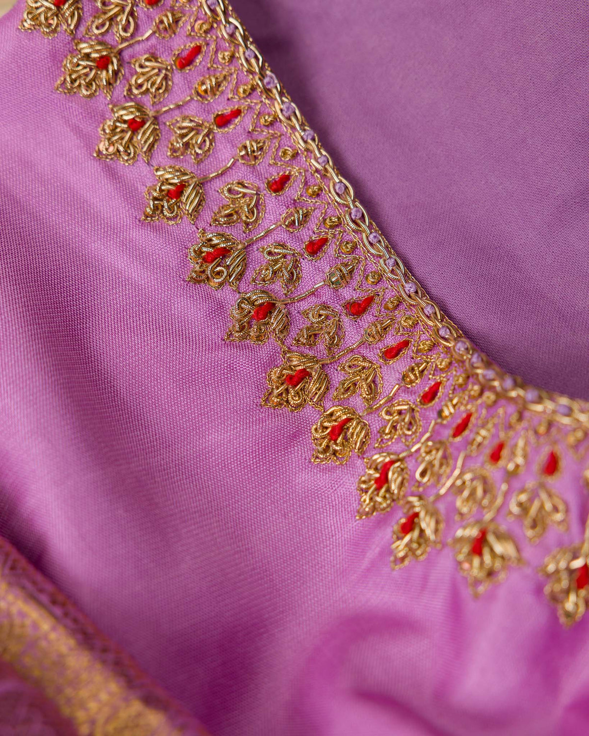 Orangish Red & Pink 1 GM Kanjivaram