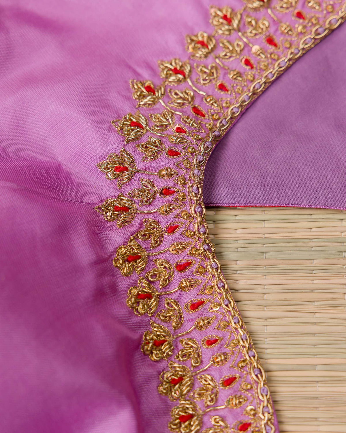 Orangish Red & Pink 1 GM Kanjivaram