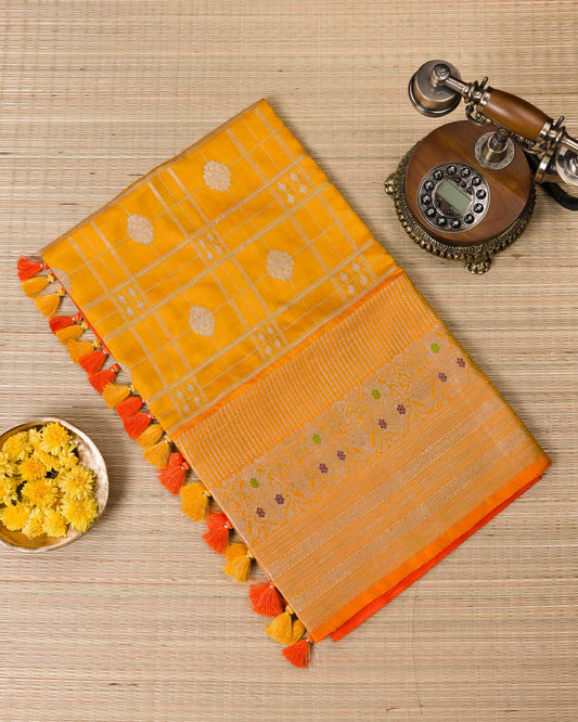 Pure Venkatagiri – Golden Yellow & Orange