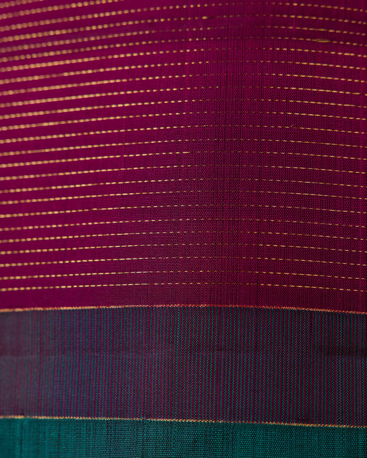 Magenta Pink & Green Kanjivaram – Vairavoosi with Varasapeti Border