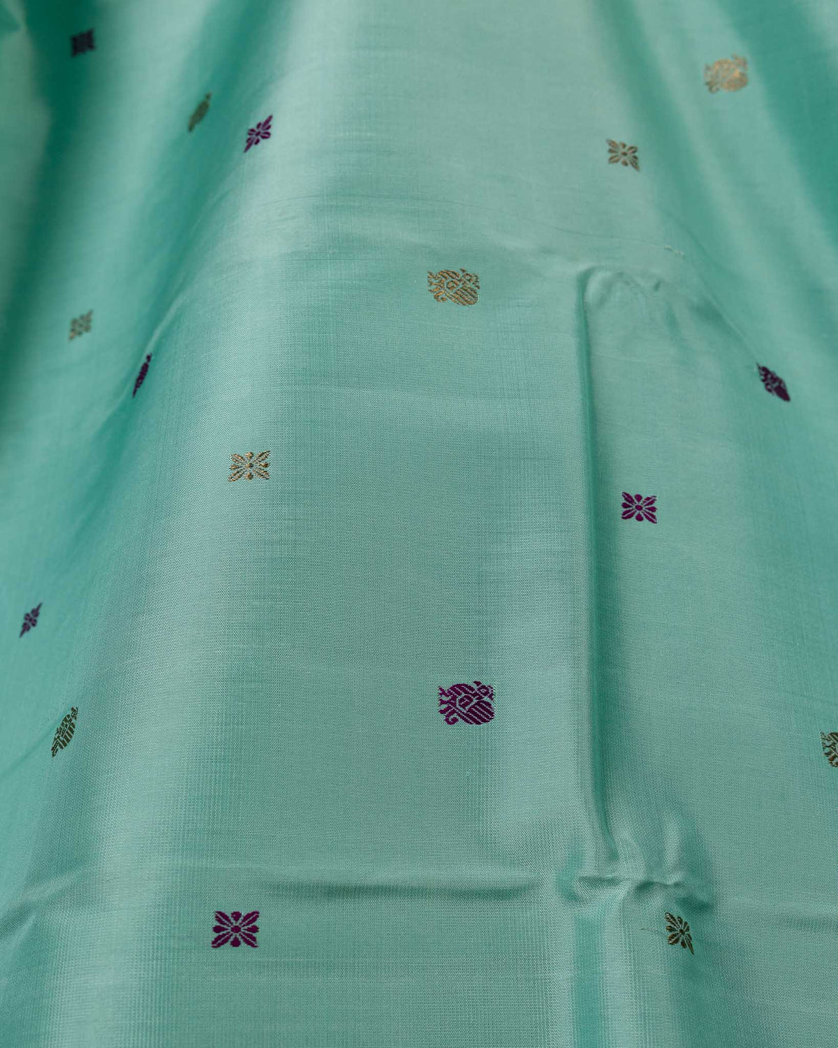 Aqua Blue Pure Kanjivaram with 2gm Zari