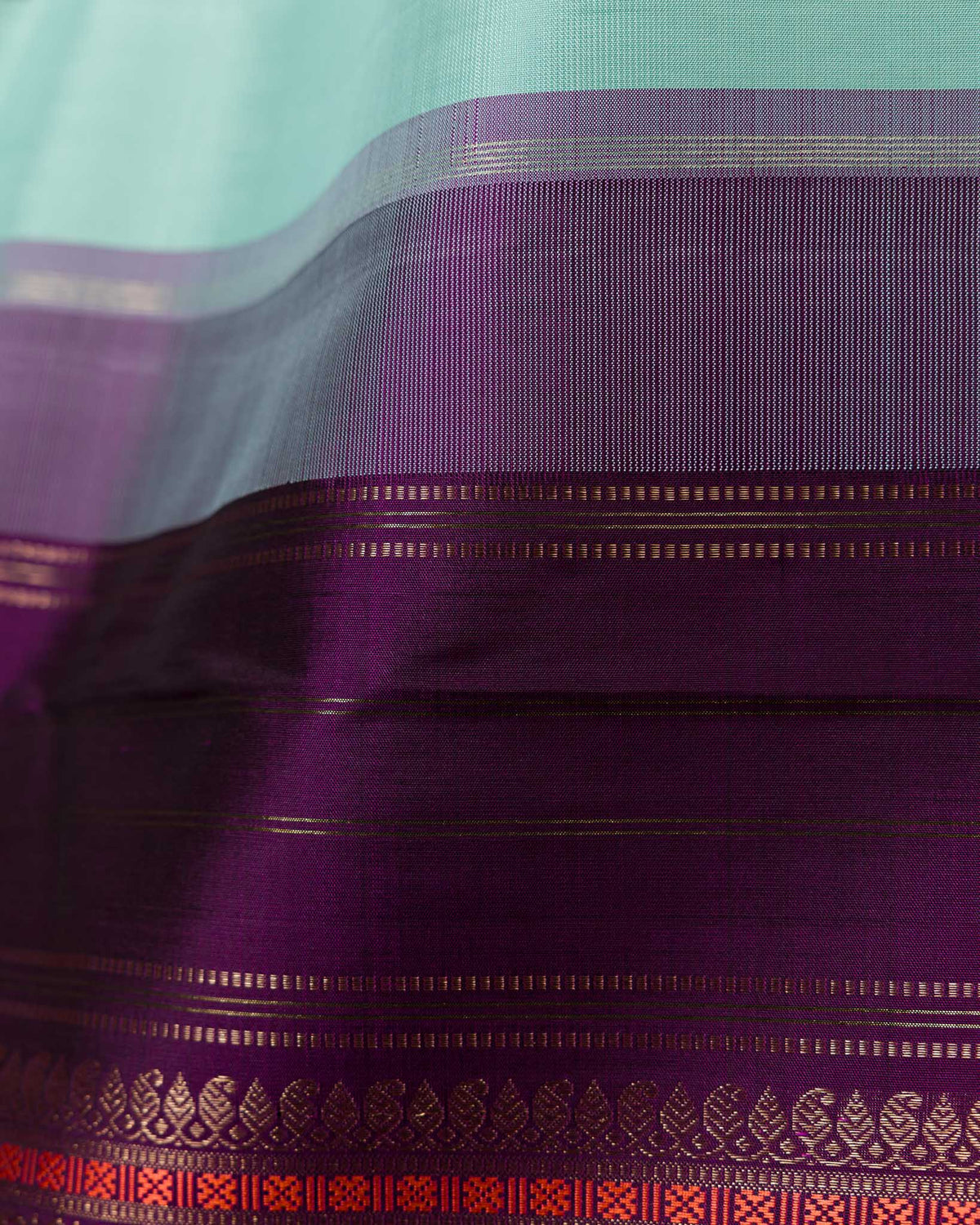 Aqua Blue Pure Kanjivaram with 2gm Zari