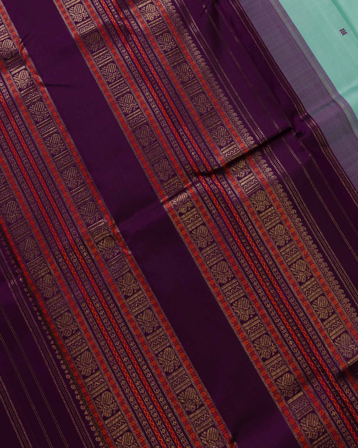 Aqua Blue Pure Kanjivaram with 2gm Zari