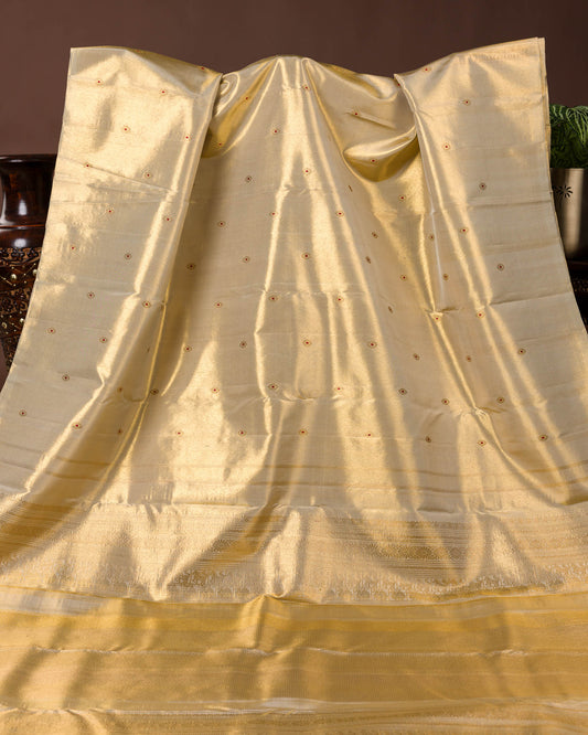 Golden Tissue Pure Kanjivaram in 2gm zari