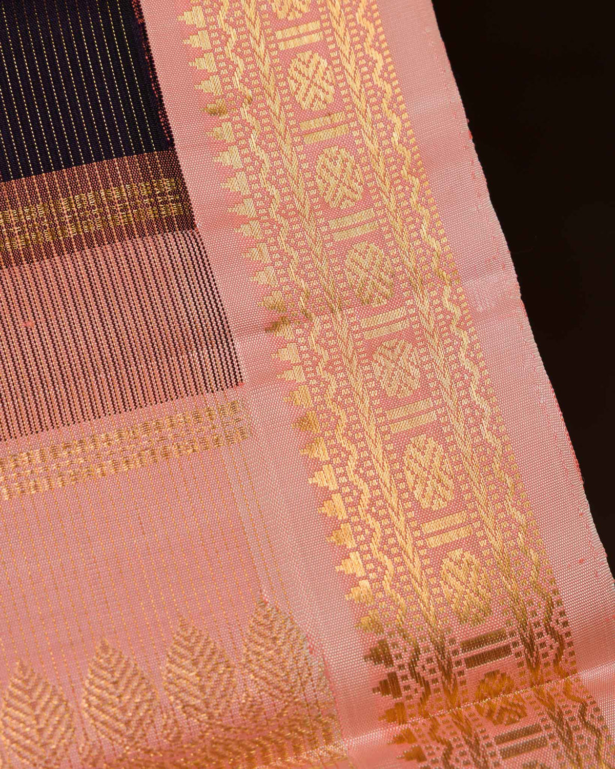 Deep Plum Pure Kanjivaram with Vairavoosi