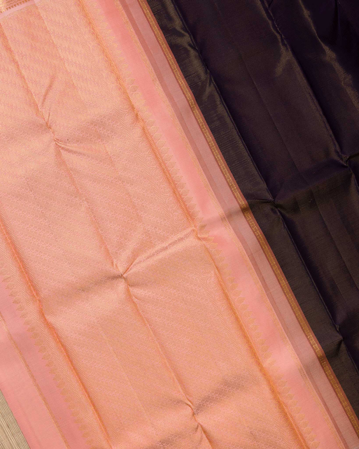 Deep Plum Pure Kanjivaram with Vairavoosi
